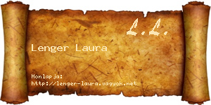Lenger Laura névjegykártya